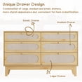 thumbnail image 4 of 6 Rattan Drawer Dresser with USB Ports and Outlets,  for Bedroom, Living Room,Hallway,Bedside,Dining Room, 4 of 12