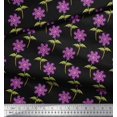 thumbnail image 2 of Soimoi Polyester Crepe Fabric Leaves & Floral Artistic Printed Craft Fabric by The Yard 52 Inch Wide, 2 of 5