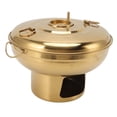 thumbnail image 3 of Charcoal Hot Pot, Fast Heating Dry Ice Hot Pot Stainless Steel Reinforced Handle Portable  For Home Gold,Silver, 3 of 8