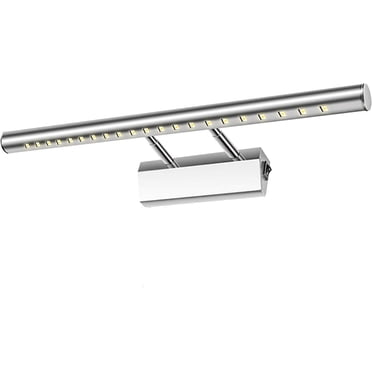 LED Bathroom Mirror Light, Stainless Steel Modern Vanity Light Fixtures with Switch, Energy Efficient Wall Light for Bedroom, Farmhouse (IP44 Rated)
