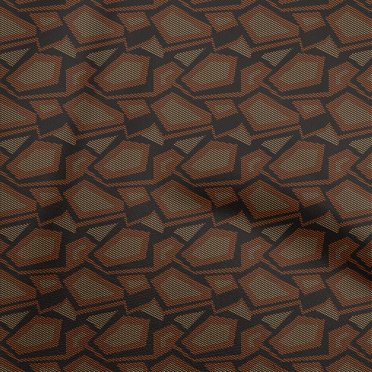 oneOone Jersey en Viscose Orange Tissu Abstrait Fournitures de Courtepointe Imprimé Tissu de Couture au Yard 60 Pouces de Large