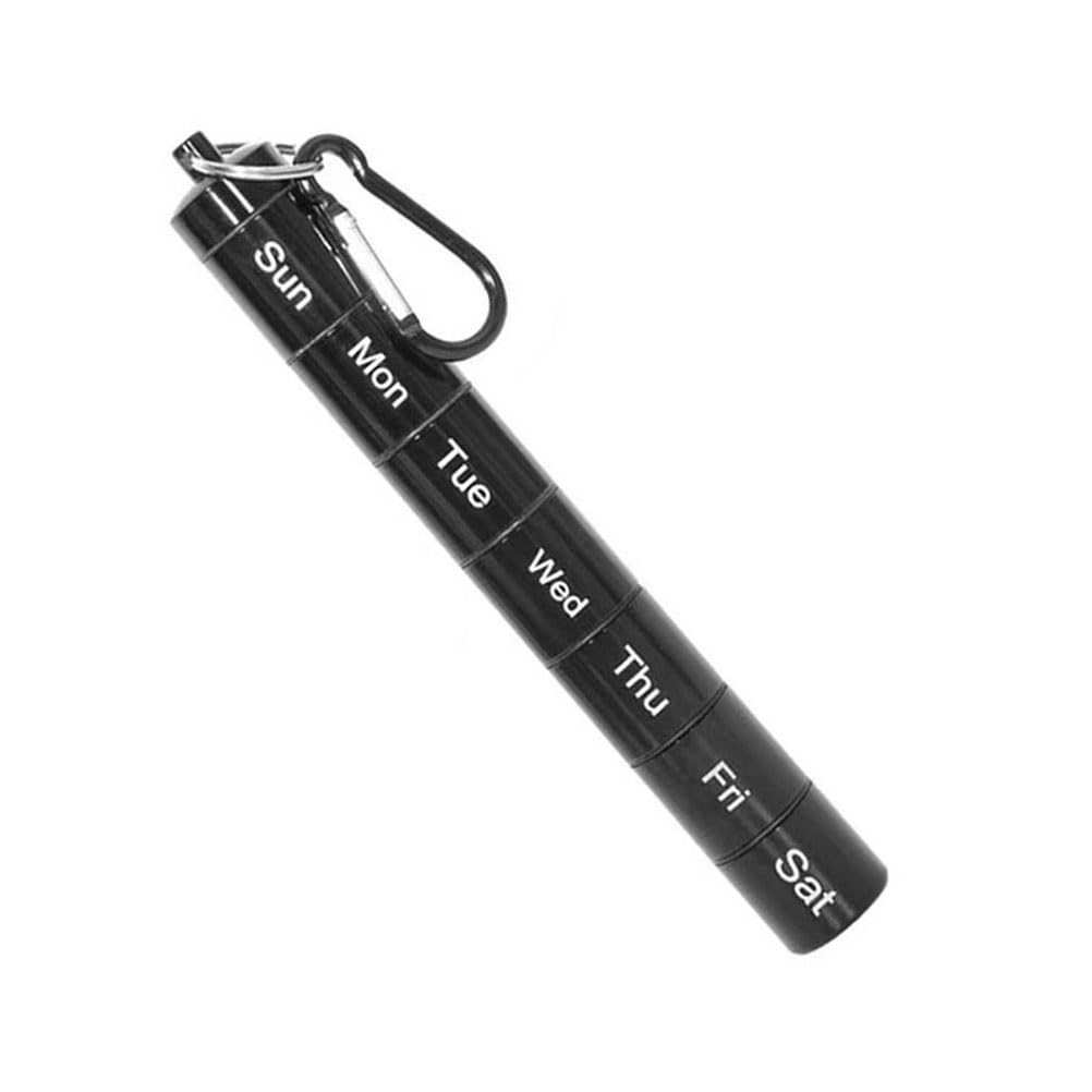 Travel Pill Organizer 7 Day, Waterproof Emergency Pill Cases Medicine Holder, Daily Pill Dispenser with Keychain