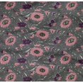 thumbnail image 4 of oneOone Coton Bio Popeline Sergé Feuilles & Motifs Floraux Imprimés BTY 42 Pouces de Large, 4 of 5