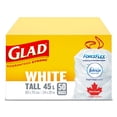 thumbnail image 2 of Glad White Garbage Bags - Tall 45 Litres - ForceFlex, Drawstring, with Febreze Fresh Clean Scent,, 2 of 6