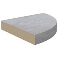 thumbnail image 3 of vidaXL Étagères d'Angle Murales 4 Pcs Gris Béton 25x25x3,8 cm MDF, 3 of 5