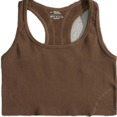 thumbnail image 1 of LYMAYTER Round Neck Tank for Women Ribbed Sleeveless Crop Top Fitted Basic Shirts for S-M, 1 of 10