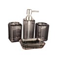 thumbnail image 2 of Abbracc 4x Bath Accessory Vanity Accessory Set Lotion Bottle Toilet Accessories Set Soap Gray, 2 of 9