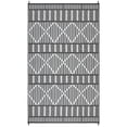 thumbnail image 2 of Outdoor Rug, Reversible Waterproof Patio Carpet – Durable Plastic Straw, Easy Care & Collapsible – Modern Geometric, 8x10ft Grey White – for Garden Camping Balcony Picnic Deck, USA Spec, 2 of 7