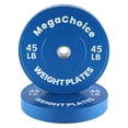 thumbnail image 1 of Ourlova Colored Bumper Plates, Weight Plates Set, Rubber Bumper Weights Plate with 2 Inch Steel Insert for Barbell, Standard Strength Training Plates for Weightlifting, Single, Pair, 1 of 8