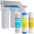 thumbnail image 1 of Max Water 3 Stage 10 inch Standard Water Filtration System, Whole House, Sediment + GAC + CTO, 1 of 6