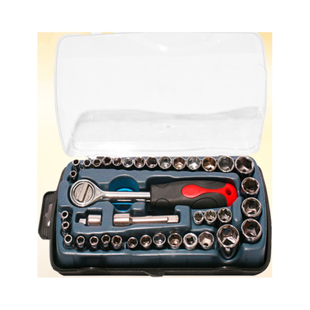 LOLIPPYY 40Pcs Tool Box for Car Carbon Steel Mechanic Tool Set for Home Users