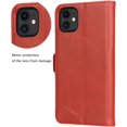 thumbnail image 3 of AmPm iPhone Xs Max Leather Case, Luxury Genuine Leather Wallet with Viewing Stand and Card Slots, Flip Cover Gift Boxed and Handmade for Apple iPhone Xs Max (DarkOrange), 3 of 8