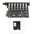 thumbnail image 4 of Carte d'Extension à 7 Ports, Matériel PCB Profession USB3.0 5Gbps Carte d'Extension pour Ordinateur, 4 of 8