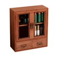 thumbnail image 2 of Wooden Jewelry Box, Wooden Desktop Storage Cabinet Double Drawers  For Office, 2 of 8