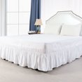thumbnail image 2 of PiccoCasa Polyester Bed Skirt Elastic Wrap Around Dust Ruffle 15" Drop, 2 of 10