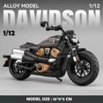 thumbnail image 1 of Simualtion 1/12 Scale Harley Sportster S Motorbike Alloy Model Diecast Motorcycle Model Street Racing Motorcycle Model Kids Gift grey, 1 of 6