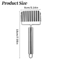 thumbnail image 2 of XIPYYKM 2Pcs Large Crinkle Cutter French Fry Cutter, Large Crinkle Potato Slicer Wavy Chopper, Stainless Steel Wavy Slicer Crinkle Cutting Chopping Tools with Handle for Carrot Vegetable, 2 of 5
