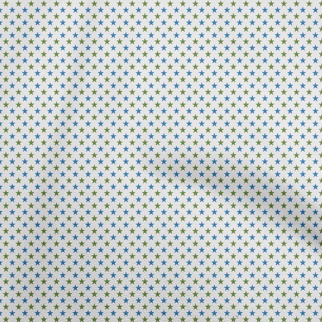 oneOone Cotton Poplin Blue Fabric Stars Craft Projects Decor Fabric Printed By The Yard 42 Inch Wide