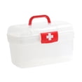 thumbnail image 4 of First Aid Storage Box Multi Layer Detachable Tray Large Capacity Bin First Aid Storage Case Organizer for Travel Hiking Family Car L, 4 of 8