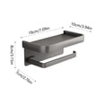 thumbnail image 3 of Lksixu Wall Mounted Toilet Paper Box Toilet Paper Roll Toilet Paper Holders Non Perforated Toilet Paper Storage Rack Mobile Phone Storage Rack Storage Bins Organizers and Storage, 3 of 6