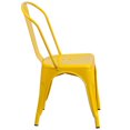 thumbnail image 3 of Yellow Metal Indoor-Outdoor Stackable Chair, 3 of 9