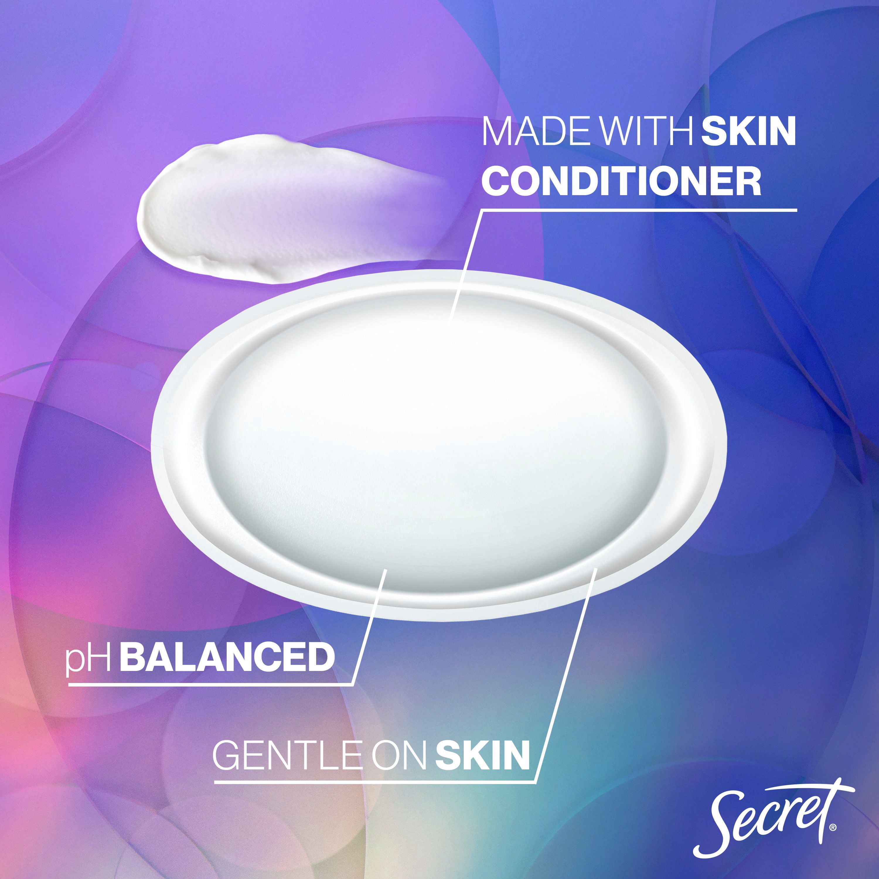 Antisudorifique et désodorisant invisible en bâton Secret, parfum Nénuphar