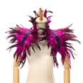 thumbnail image 3 of Fortune Cape Gothique à Plumes pour Femmes Halloween Cosplay Fête Châle à Lacets Boléro, 3 of 8