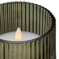 thumbnail image 2 of Bouclair Bougie LED en Verre Nervuré Verte, 2 of 3