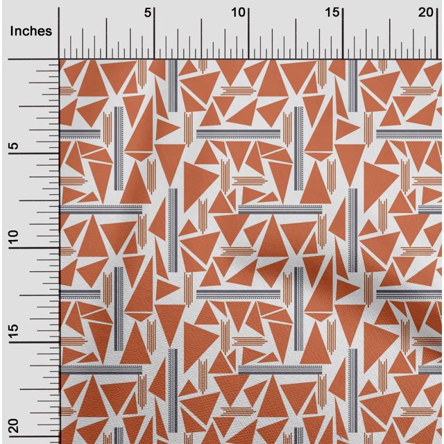 Impressions de Tissu Géométriques Triangle & Ligne par Yard 56 Pouces de Large