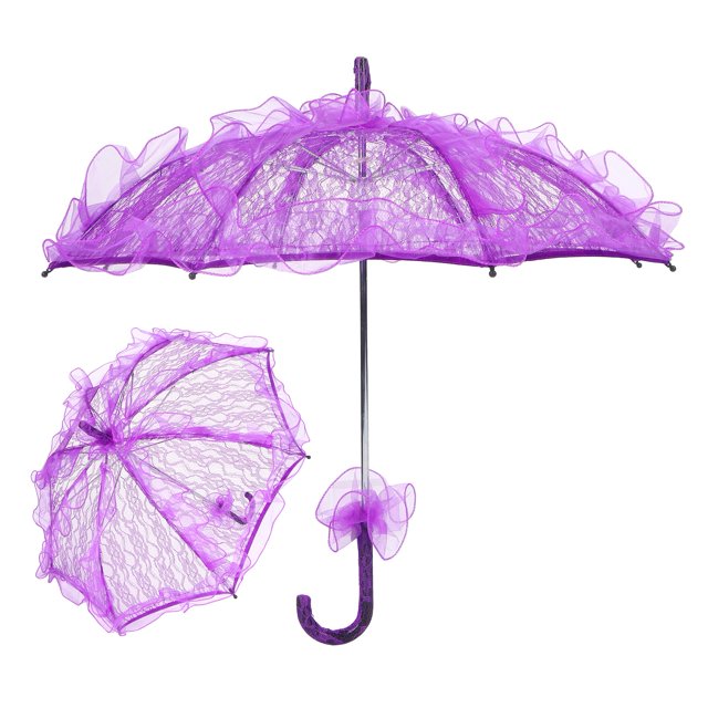Wedding Umbrella,Lace Umbrella,Wedding Bride Umbrella Unique Foldable Lace Fabric Parasol Umbrella Performance Props