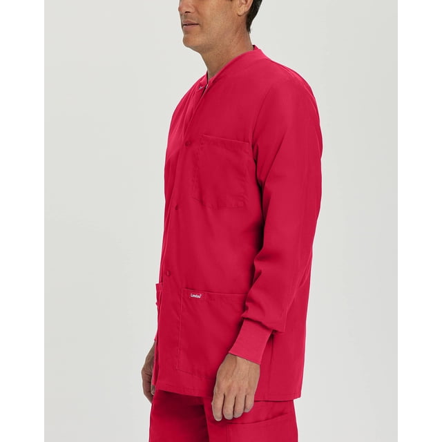 Landau Essentials Vestes de Sarrau à 5 Poches pour Hommes - Coupe Classique Décontractée, Col Ras du Cou, devant à Boutons-Pression, Sarraus d'Échauffement 7551