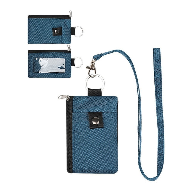 YSTIANN Thin Mini Wallet - Multi-Functional Card Holder with Keychain, Anti-Theft Slim Card Case, Neck-Hangable Design WJ94-4719