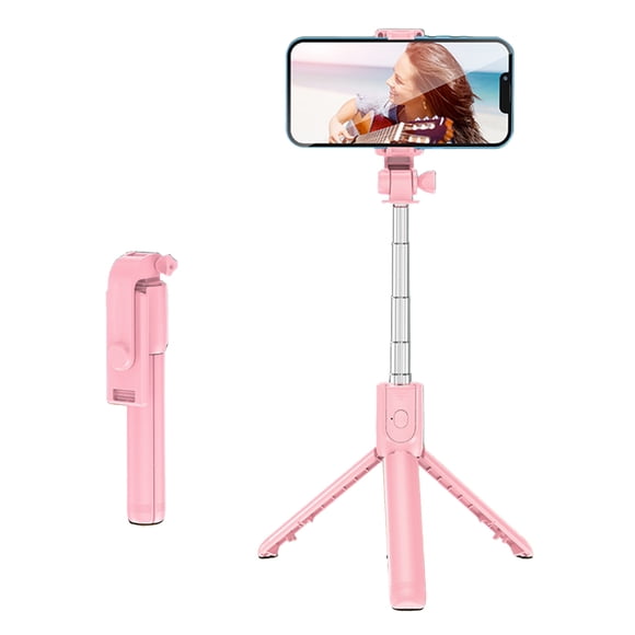 Phone Tripod, 70cm Selfie Stick with Cordless Remote, Portable Extendable Tripod Stand, Compatible with All Cell Phones, for Selfie Video Recording Photo Live Stream Vlog