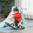 thumbnail image 2 of Qaba Rocking Horse 2 in 1 Ride on Toys and Sliding Car for Kids Baby Rocker Roller Toddler Playset Indoor Outdoor 1-4 Years Old, 2 of 9