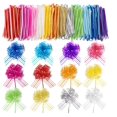 thumbnail image 1 of Pull Bow Large Organza Pull Bow Gift Wrapping Pull Bow with Ribbon for Wedding Gift Baskets, 6 Inches Diameter, 1 of 1