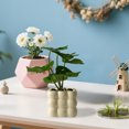 thumbnail image 2 of Simulation Plants Small Potted Bonsai Six Head Monstera Leaf For Office Living Room Desktop Indoor Decoration Plastic Material Set With Square Pot A-993 B, 2 of 9