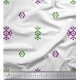 thumbnail image 1 of Soimoi Purple Poly Georgette Fabric Butidar Jamdani Print Sewing Fabric Yard 52 Inch Wide, 1 of 2