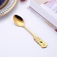 thumbnail image 2 of Pompotops Creative Stainless Steel Rose Spoon Coffee Stirring Spoon Dessert Spoon Couple Spoon Clearance, 2 of 2