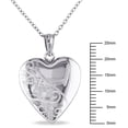 thumbnail image 3 of Asteria Sterling Silver Engraved Heart Locket Pendant, 18", 3 of 4