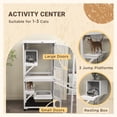 thumbnail image 4 of PawHut Maisonnette Extérieure pour Chat, Grand Catio avec Roues, Coffre de Repos, Blanc, 4 of 10