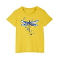 thumbnail image 1 of Économies d'Été! SROBPTY T-Shirts à Manches Courtes pour Tout-Petits, T-Shirt Imprimé pour Garçons Tout-Petits Mode Col Rond Imprimé Manches Courtes Jaune, 9 Ans, 1 of 4