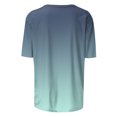 thumbnail image 4 of Pisexur Hauts de Printemps pour Femmes 2025, Hauts pour Femmes, T-shirt à Manches 3/4 Col Rond Froissé Mode pour Femmes, Coupe Ample, Manches Courtes, Vert Armée, TG, 4 of 8