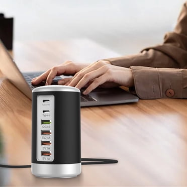 Chmadoxn 65W PD High-power Fast Charger QC3.0+PD Fast Charging Multi-port Usb Smart Charger Is Applicable To Smart Phones, MP3/MP4, Cameras, Tablets, IOS, Android, Etc fast charging socket