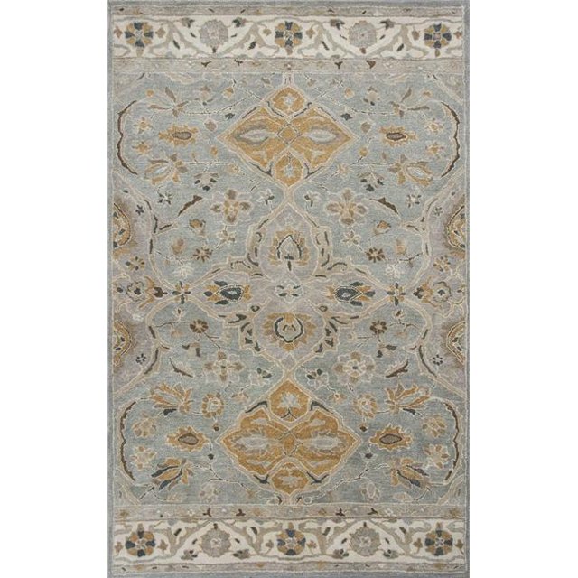 HomeRoots 349995 5 x 8 ft. Wool Slate Area Rug