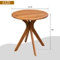 thumbnail image 3 of Costway 27'' Outdoor Round Table Solid Wood Coffee Side Bistro Table, 3 of 10
