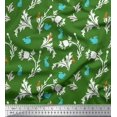 thumbnail image 1 of Soimoi Viscose Chiffon Fabric Leaves,Floral & Rabbit Animal Print Fabric by the Yard 42 Inch Wide, 1 of 3