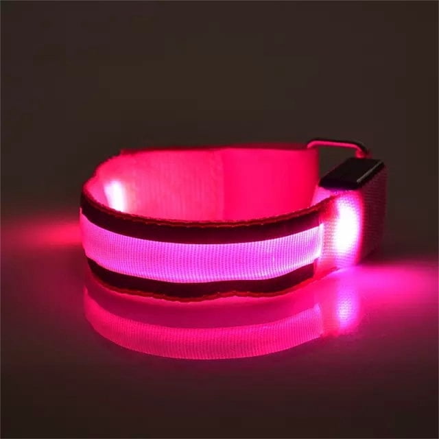 Dvkptbk Brassard Réfléchissant Brassard à Lumière DEL Réfléchissante Sangle de Bras Ceinture pour Course de Nuit Cyclisme Sports Sécurité