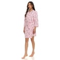 thumbnail image 4 of Women's Cozy 3 Piece Pajama Robe Set - Robe, Cami Top and Shorts – Online Exclusive, 4 of 6