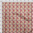 thumbnail image 4 of oneOone Silk Tabby Red Fabric Floral Sewing Craft Projects Fabric Prints By Yard 42 Inch Wide, 4 of 4