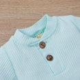 thumbnail image 4 of Baby Clothes Set Ribbing  Neck Long Sleeve Elastic and Loose Bow-knot Belt Trousers, 4 of 9